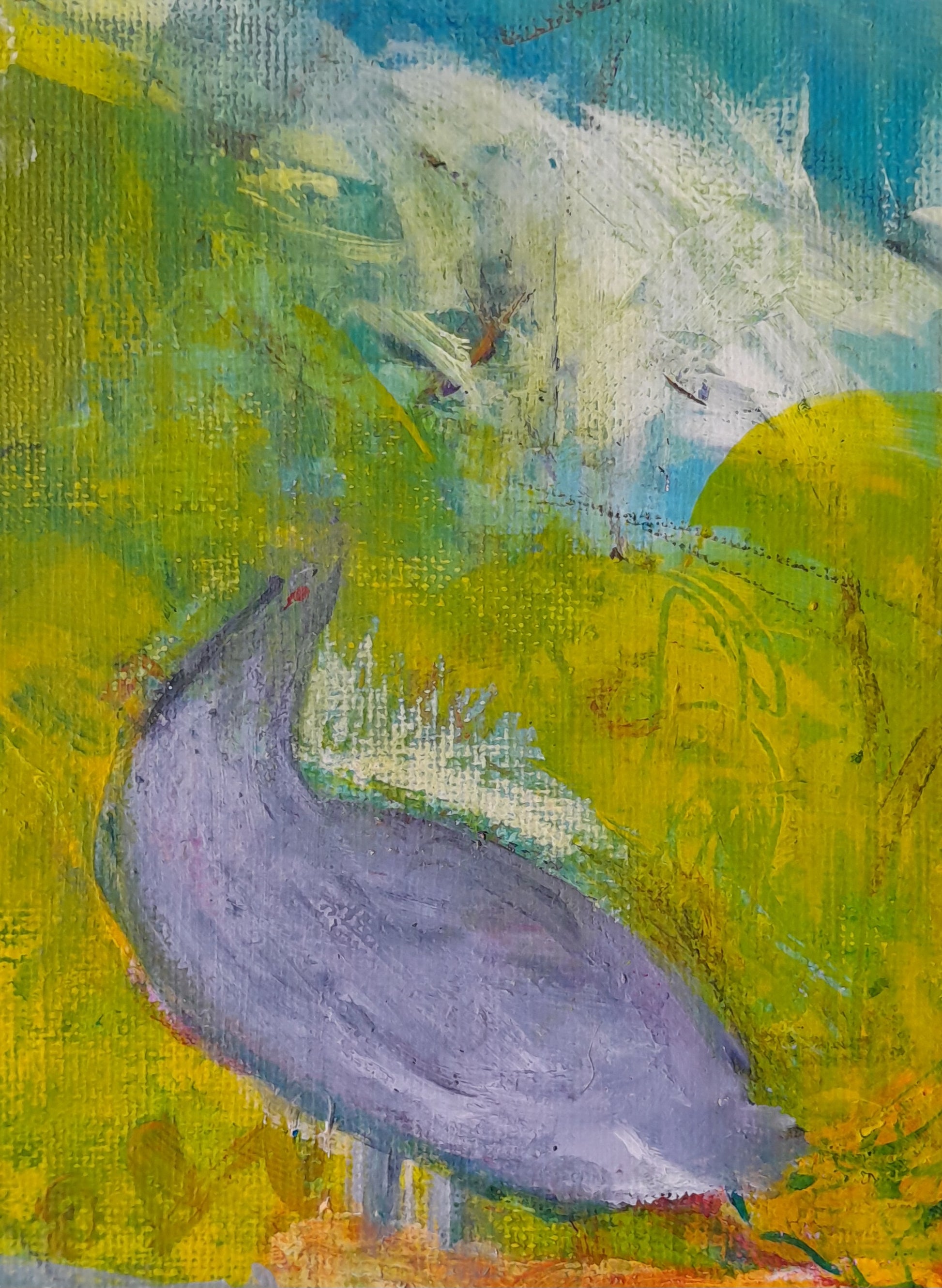 abstract bird textured paint