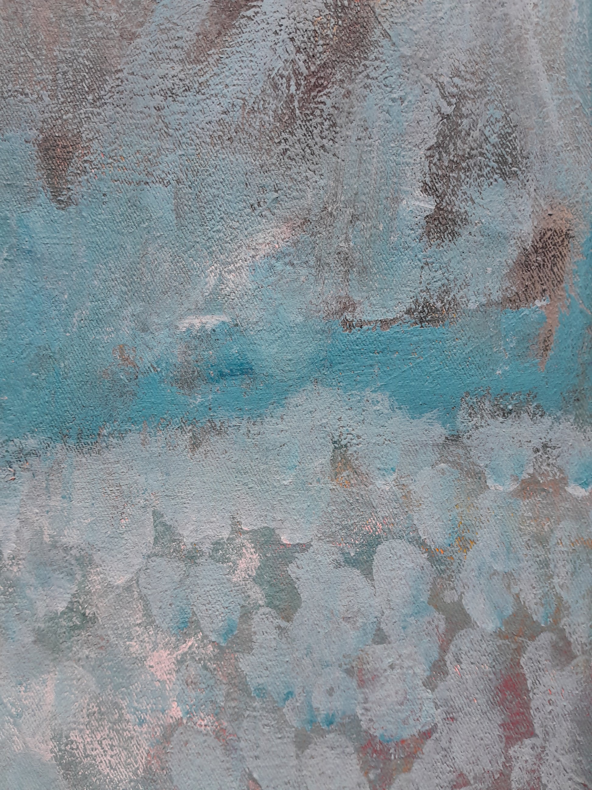 textural paint blue white detail