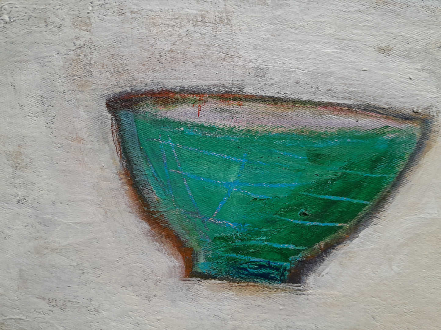 turquoise and green bowl detail