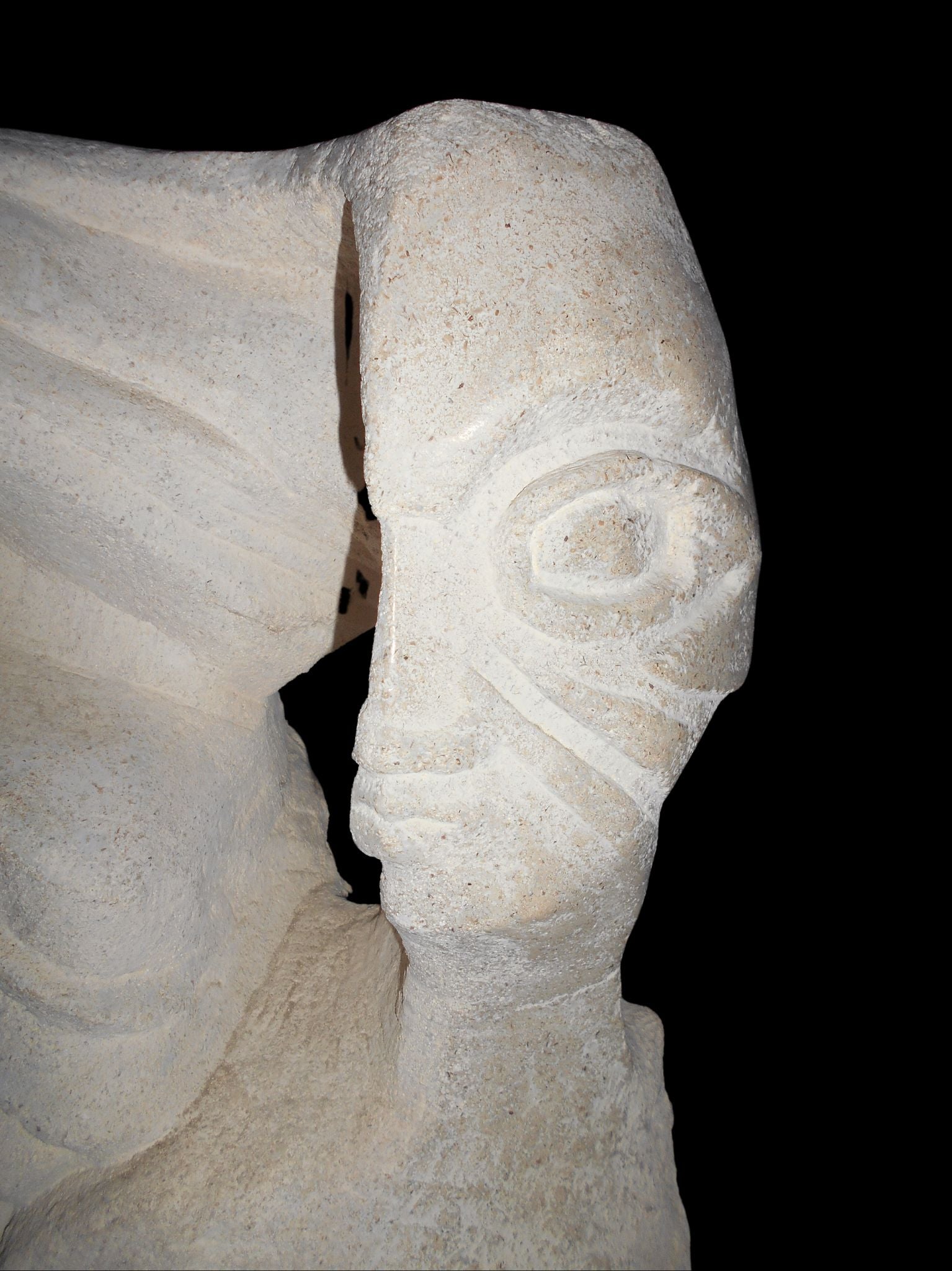 stone carving head